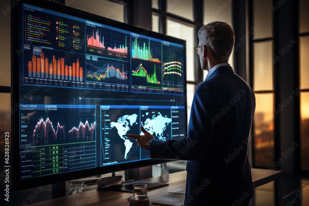 Business people analyze financial data chart trading forex, investing in stock markets, funds and digital assets. business finance background. Generative AI Business people analyze financial data chart trading forex, investing in stock markets, funds and digital assets. business finance background. Generative AI