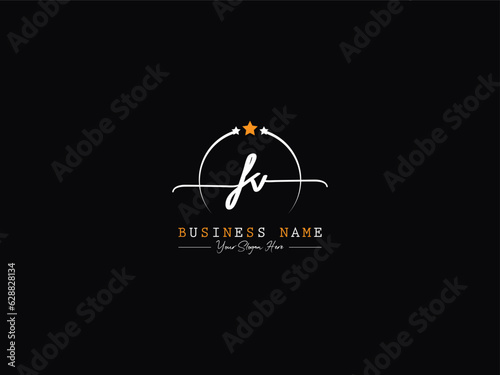 Abstract Letter Fv vf Logo Icon, Signature Lettering Fv Logo Design For Shop