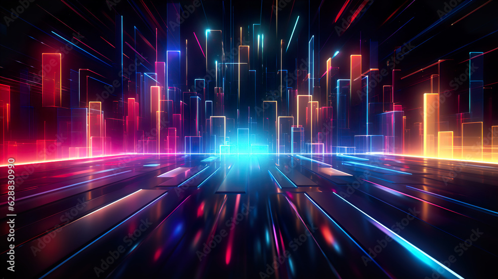 Obraz premium Neon Abstract Back Ground