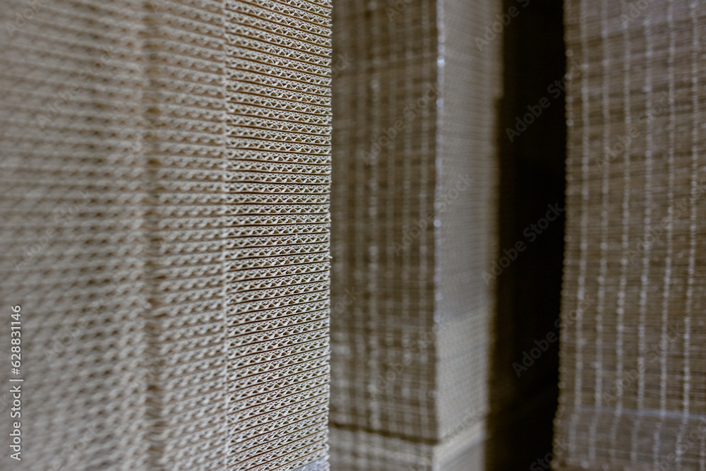 Folding cardboard boxes. Perforated sheets of corrugated cardboard a