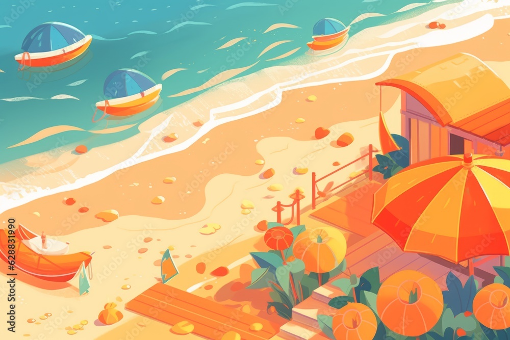 Summer Themed Background Design Summer Themed Background Design