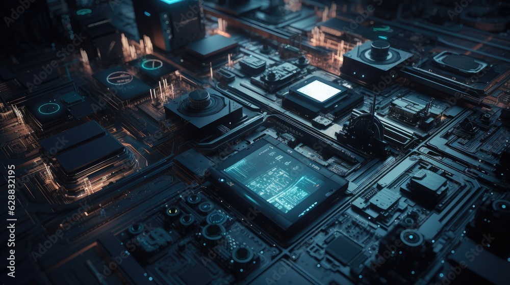Computer circuit city . generative ai