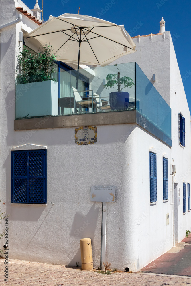 Rooftop terrace on house in Albufeira old town