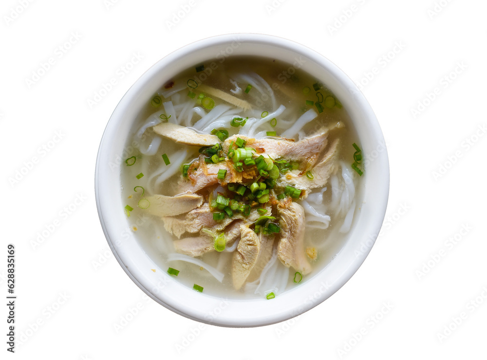 Vietnamese traditional soup Pho ga with chicken Vietnamese traditional soup Pho ga with chicken