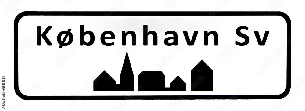 City sign of København Sv - København Sv Byskilt