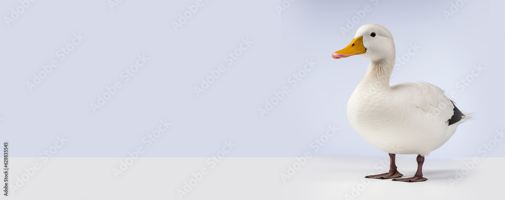 Fototapeta premium duck isolated on white, banner