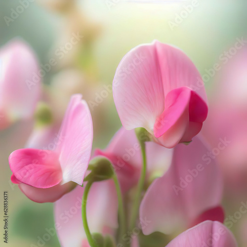 A close-up of a sweet pea Teresa Maureen reveals its delicate and enchanting petals