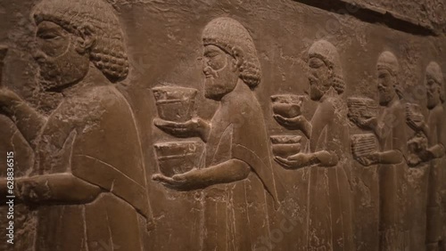 Ancient Persian Wall Relief from Persepolis Depicting Ionians in Procession