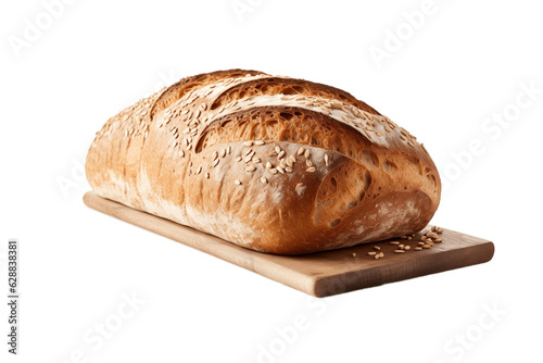 Food Photograph: Bread Isolated on White Background. Ai