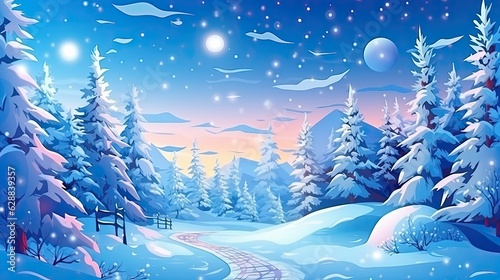 Christmas winter background