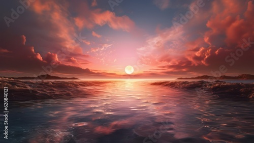 Sunset created with Generative AI © mg photo