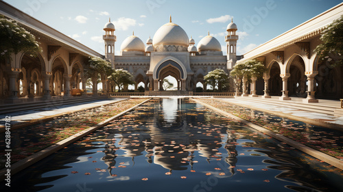 the grand mosque in abu dhabi.generative ai