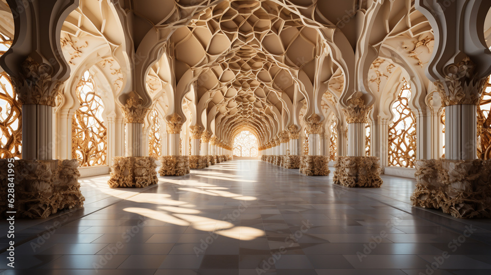 interior of a mosque.generative ai