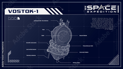 Vostok 1 The Historic Human Orbital Spaceflight Pioneering the Vostok Programme-A Space Expedition Series Infographics Vector Illustration design