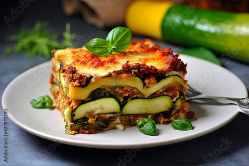 Photographie Healthy Courgette Lasagna Bolognese