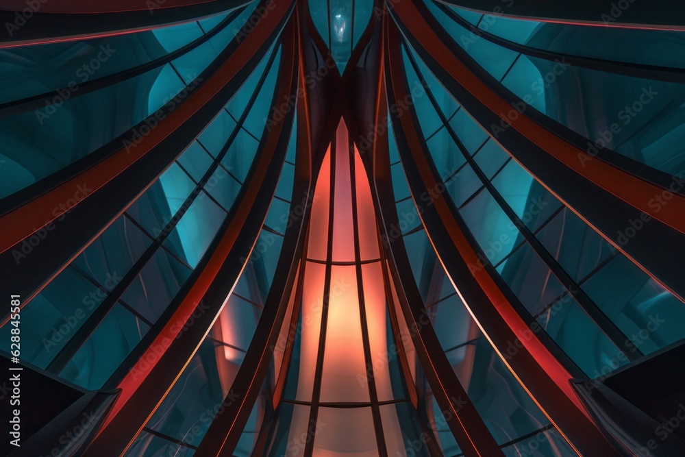 Fototapeta premium Unique Alien Otherworldly Futuristic Architecture Themed Background Design