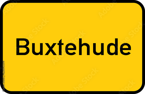 City sign of Buxtehude - Ortsschild von Buxtehude