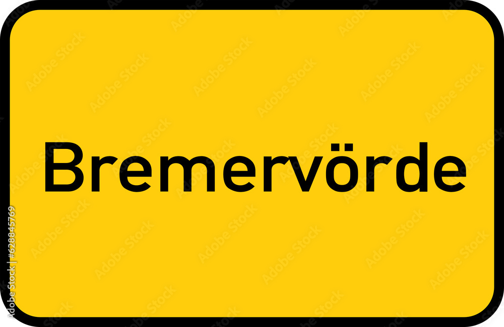 City sign of Bremervörde - Ortsschild von Bremervörde City sign of Bremervörde - Ortsschild von Bremervörde