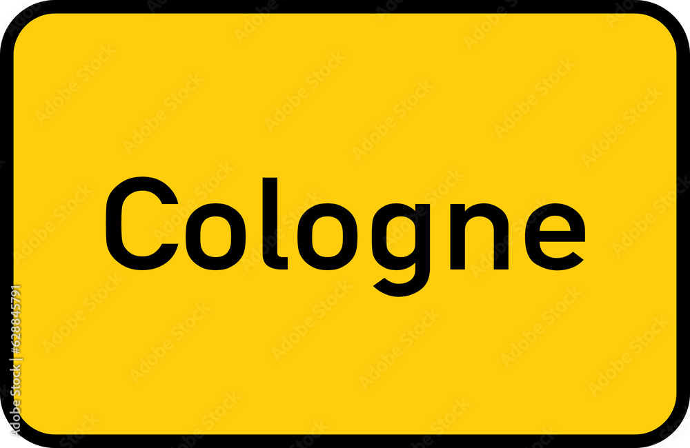 City sign of Cologne - Ortsschild von Cologne City sign of Cologne - Ortsschild von Cologne