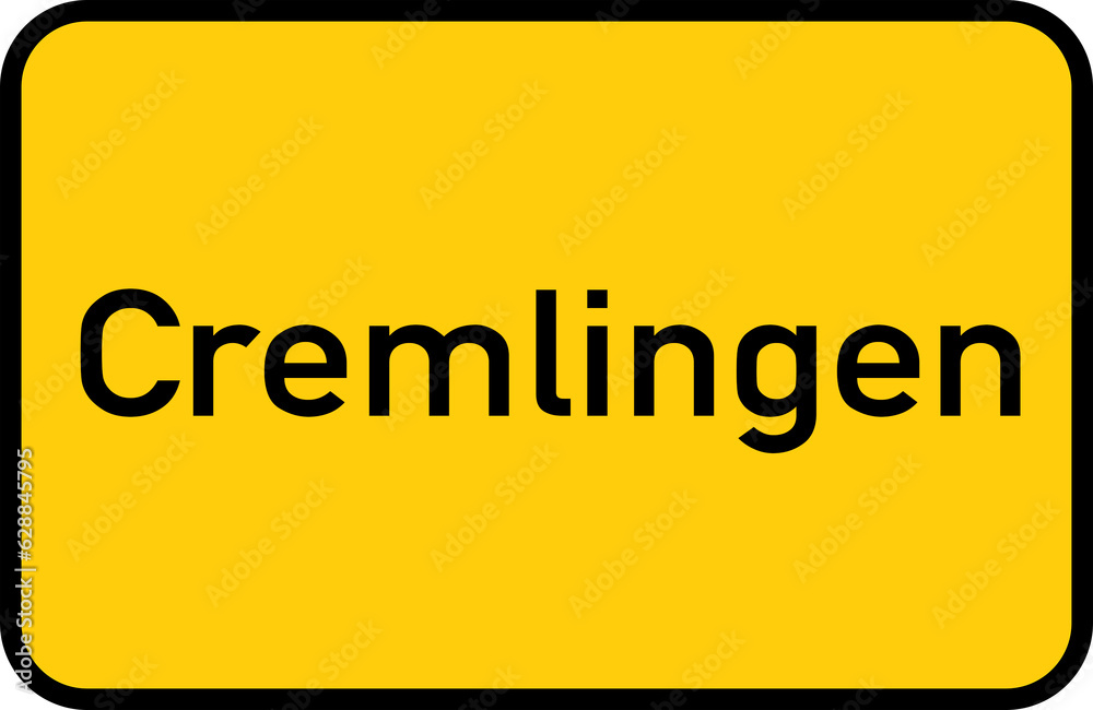 City sign of Cremlingen - Ortsschild von Cremlingen City sign of Cremlingen - Ortsschild von Cremlingen