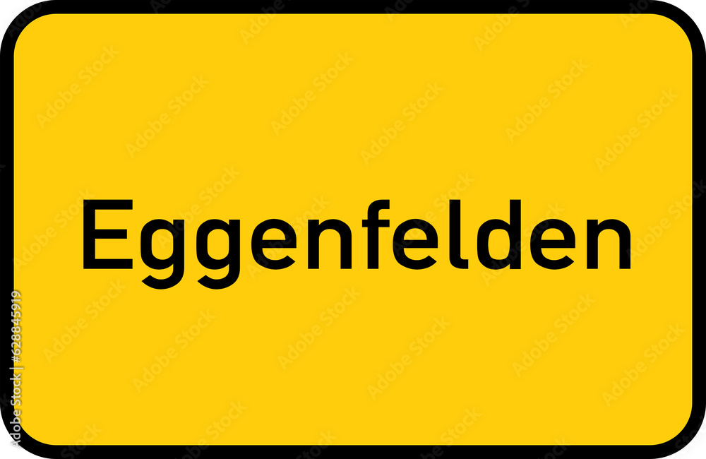 City sign of Eggenfelden - Ortsschild von Eggenfelden