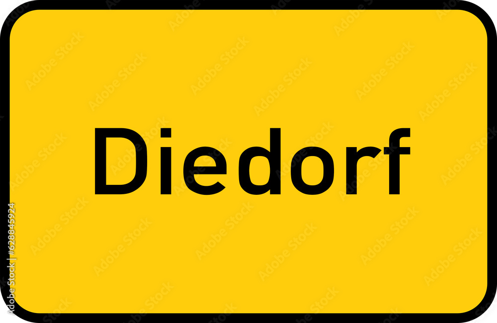 City sign of Diedorf - Ortsschild von Diedorf City sign of Diedorf - Ortsschild von Diedorf