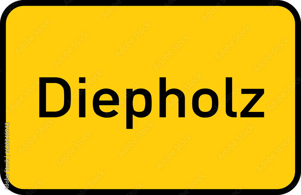 City sign of Diepholz - Ortsschild von Diepholz City sign of Diepholz - Ortsschild von Diepholz