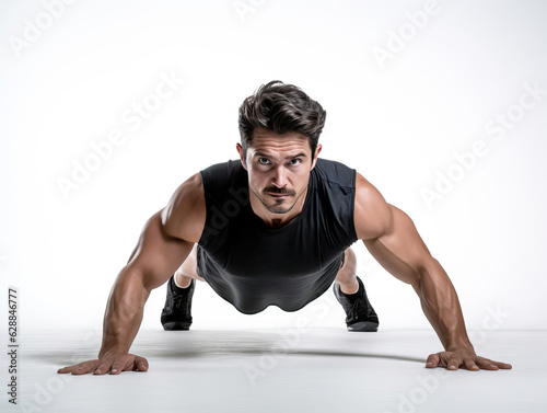 man doing push ups