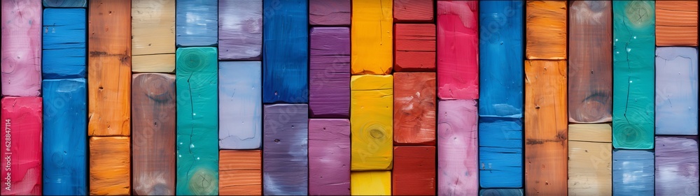 old rustic abstract painted wooden wall table floor texture - wood background panorama banner, rainbow colourful multicolored painting colors (Generative Ai) old rustic abstract painted wooden wall table floor texture - wood background panorama banner, rainbow colourful multicolored painting colors (Generative Ai)