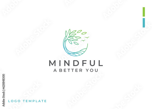 mindful vector logo design