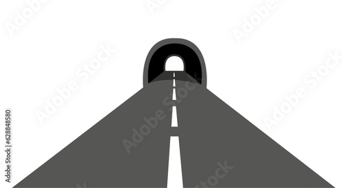 Train tunnel icon simple vector