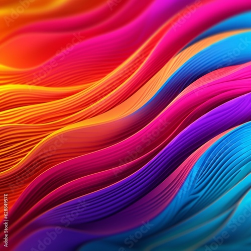 Vibrant Summer Themed 3D Abstract Background