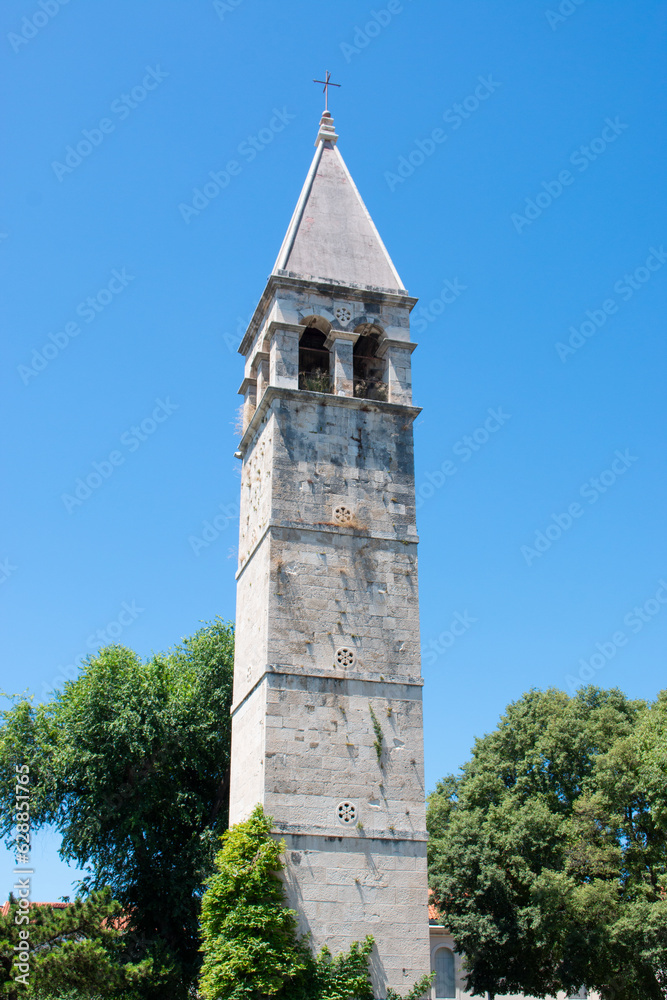 The bell tower and the Chapel of Holy Arnir in Split (Zvonik i kapelica sv. Arnir) in the state of Split-Dalmatien Croatia