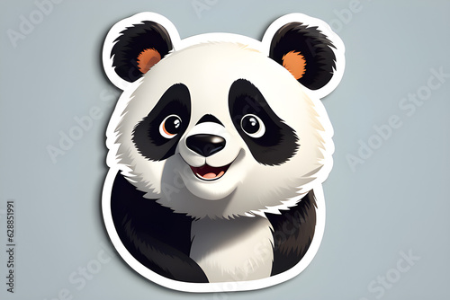 panda, panda picture, panda drawing, panda emoticon, animal drawing, animal emoticon, presentation,Illustration. Generative AI