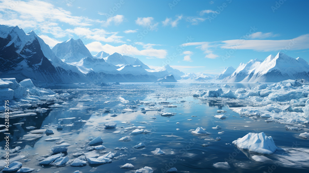 ice in the antarctica, iceberg in the ocean.generative ai ice in the antarctica, iceberg in the ocean.generative ai