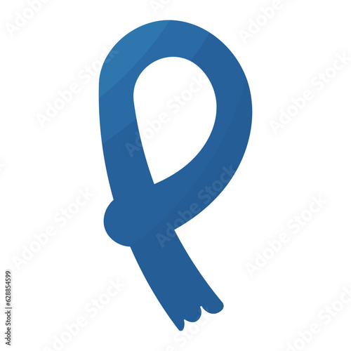 scarf warm knitted clothing blue icon element