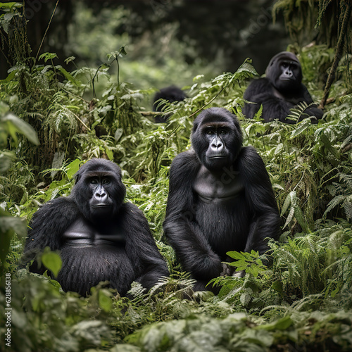 Jungle Kin - Mountain Gorilla Family © Tim