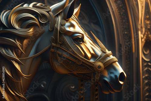 Animal photography, animal painting, animal, stone statue, ancient animal, presentations, Illustration. Generative AI