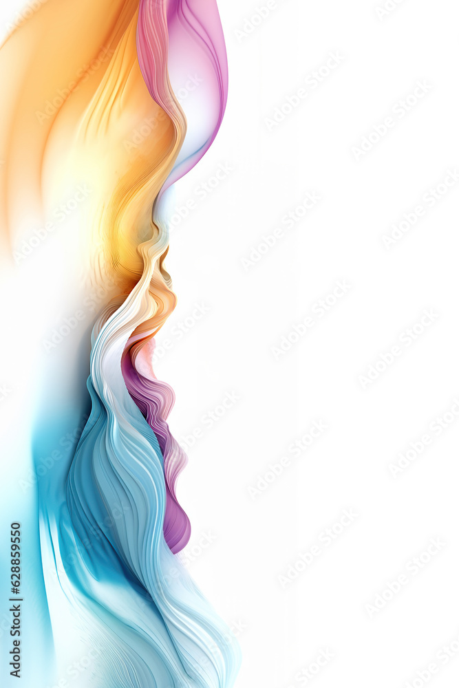 Abstract background with dynamic linear waves on white background for design product, card, presentation etc, geenrative ai Abstract background with dynamic linear waves on white background for design product, card, presentation etc, geenrative ai