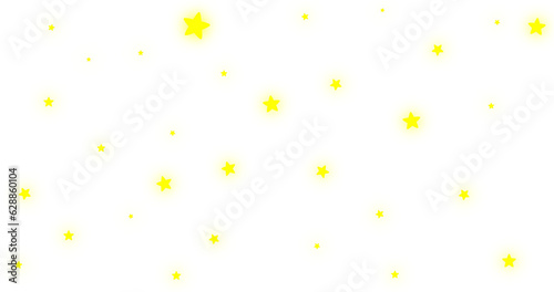 4k yellow orange twinkling stars on transparent background. Cartoon glow particles. Childish design style. Shiny seamless pattern. Golden little stars. Good Night concept. Frame for twinkle invitation