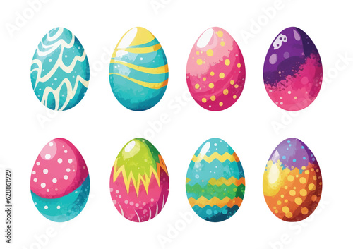 Easter egg watercolor paint