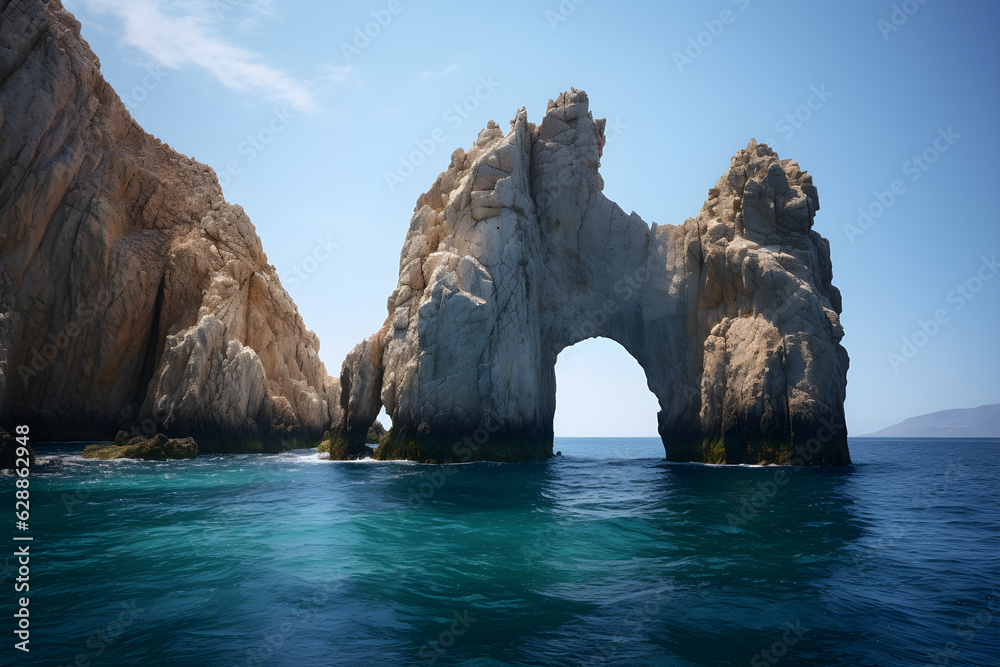 Fototapeta premium two rock formations in the ocean