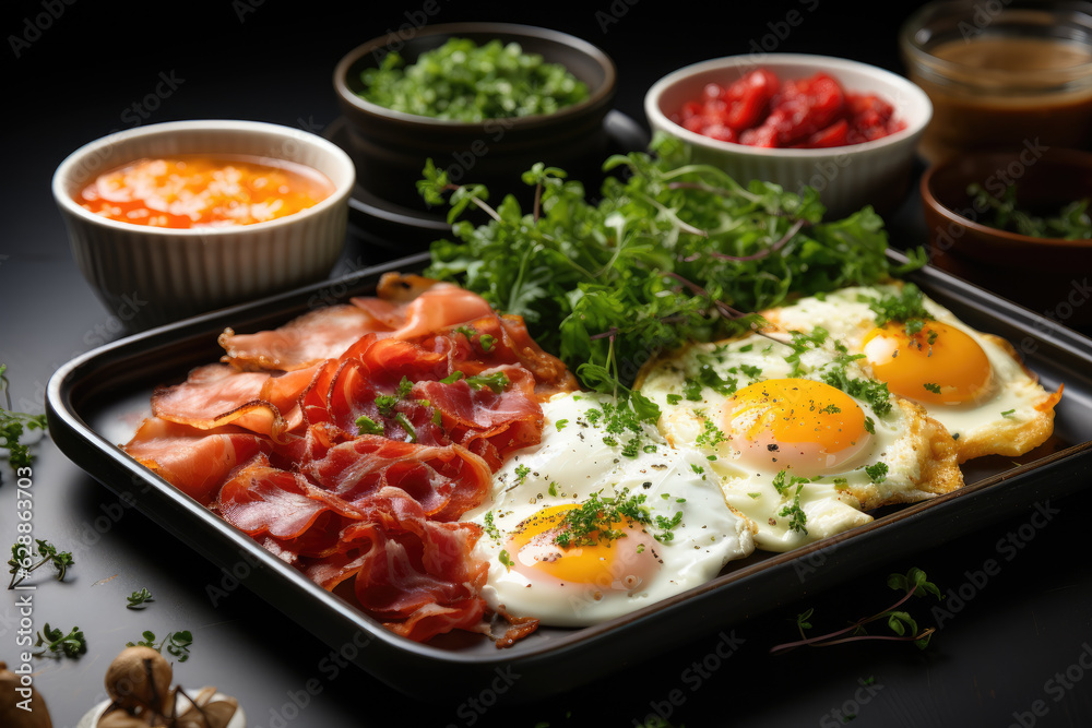 Generative ai illustration of double hamburger with cheese and lettuce