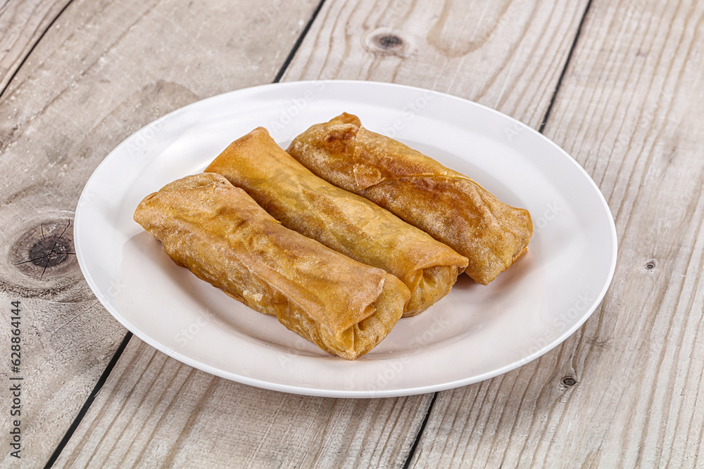 Traditional crispy fried stuffed springroll Traditional crispy fried stuffed springroll
