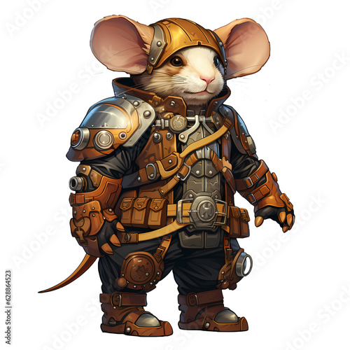 Steampunk Mouse Clipart Illustration photo