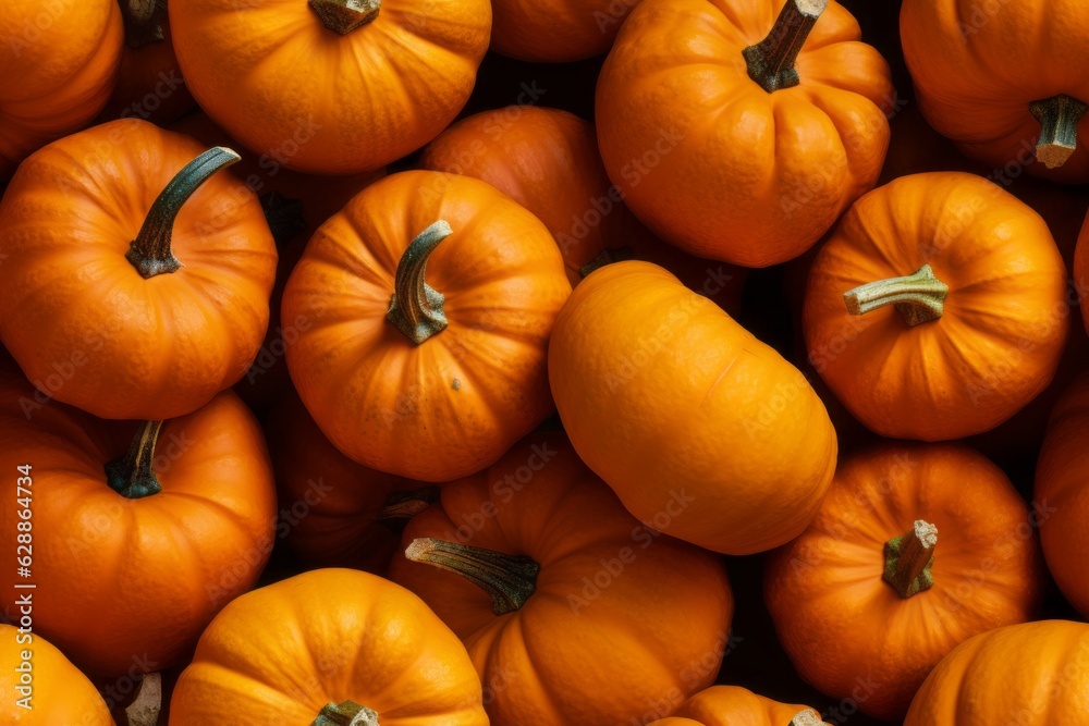 Pumpkins as a harvest background. Halloween concept. Background with selective focus and copy space Pumpkins as a harvest background. Halloween concept. Background with selective focus and copy space