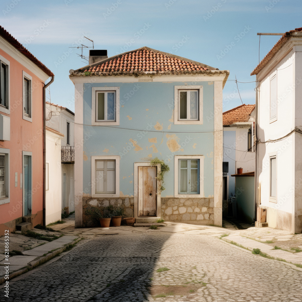 Lonely Classic: Typical City Landscape in Portugal
