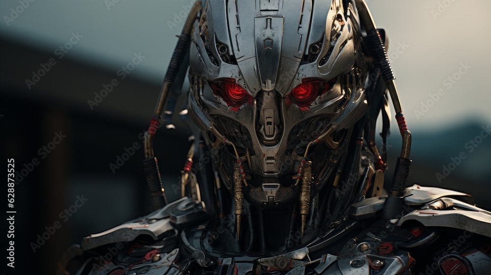 cyborg with red eyes cyborg with red eyes