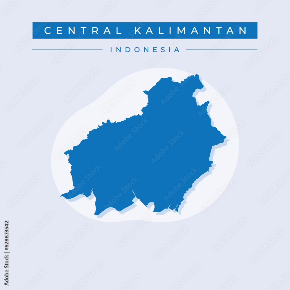 Vector illustration vector of Central Kalimantan map Indonesia Vector illustration vector of Central Kalimantan map Indonesia
