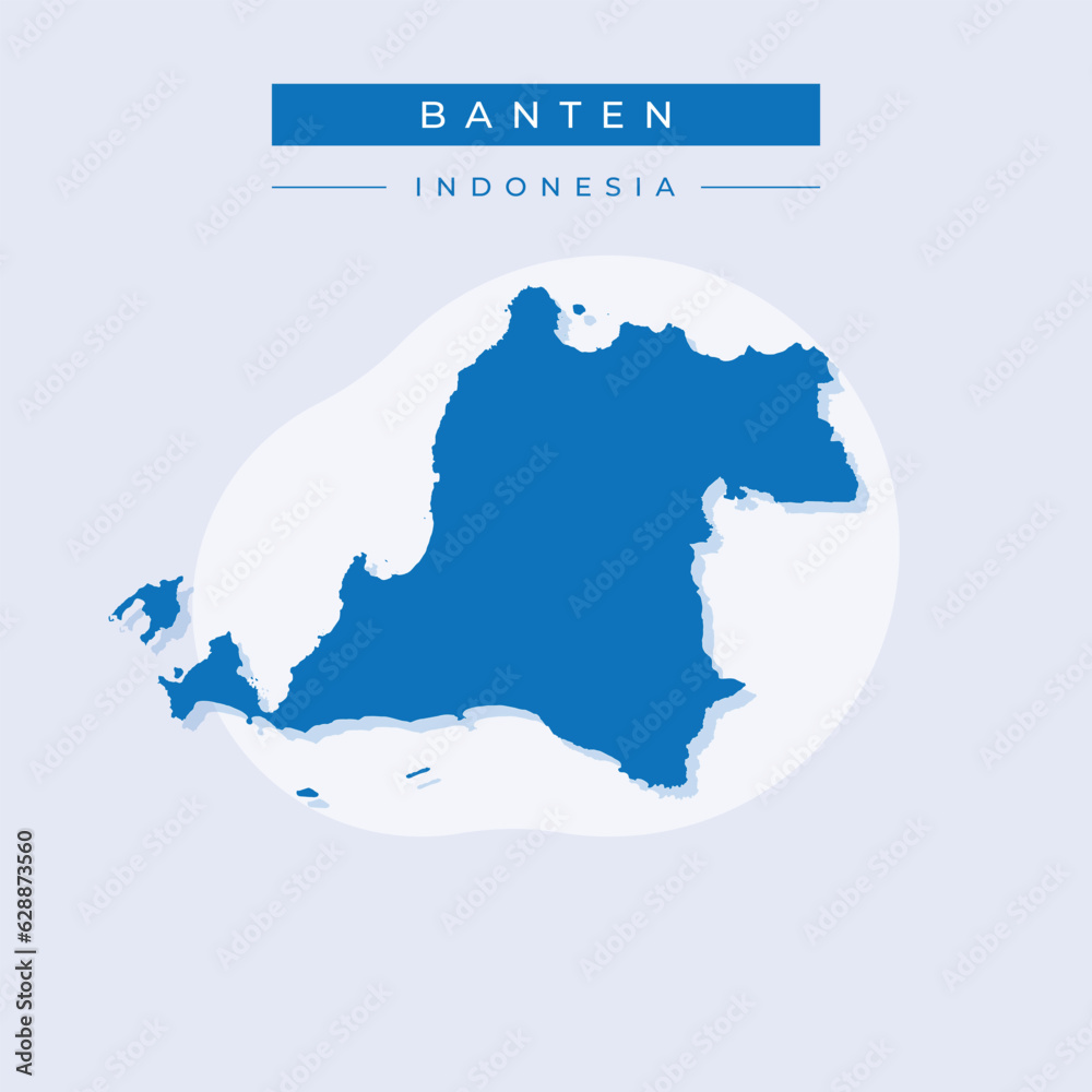 Vector illustration vector of Banten map Indonesia